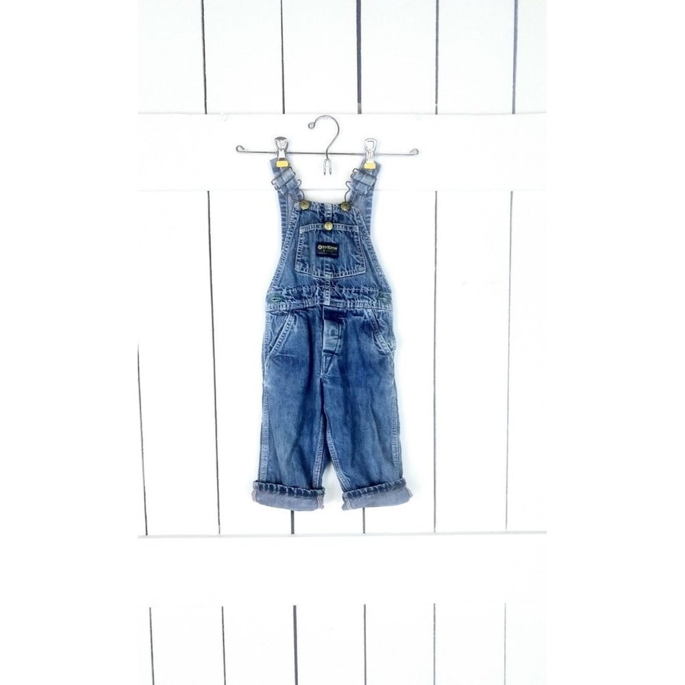 OshKosh B'gosh kids blue jean denim overalls